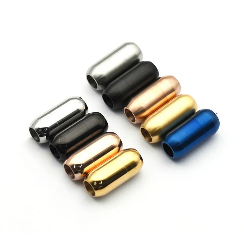 Patent Leather Shine - 5Pcs/Lot Stainless Steel Magnetic Clasps End