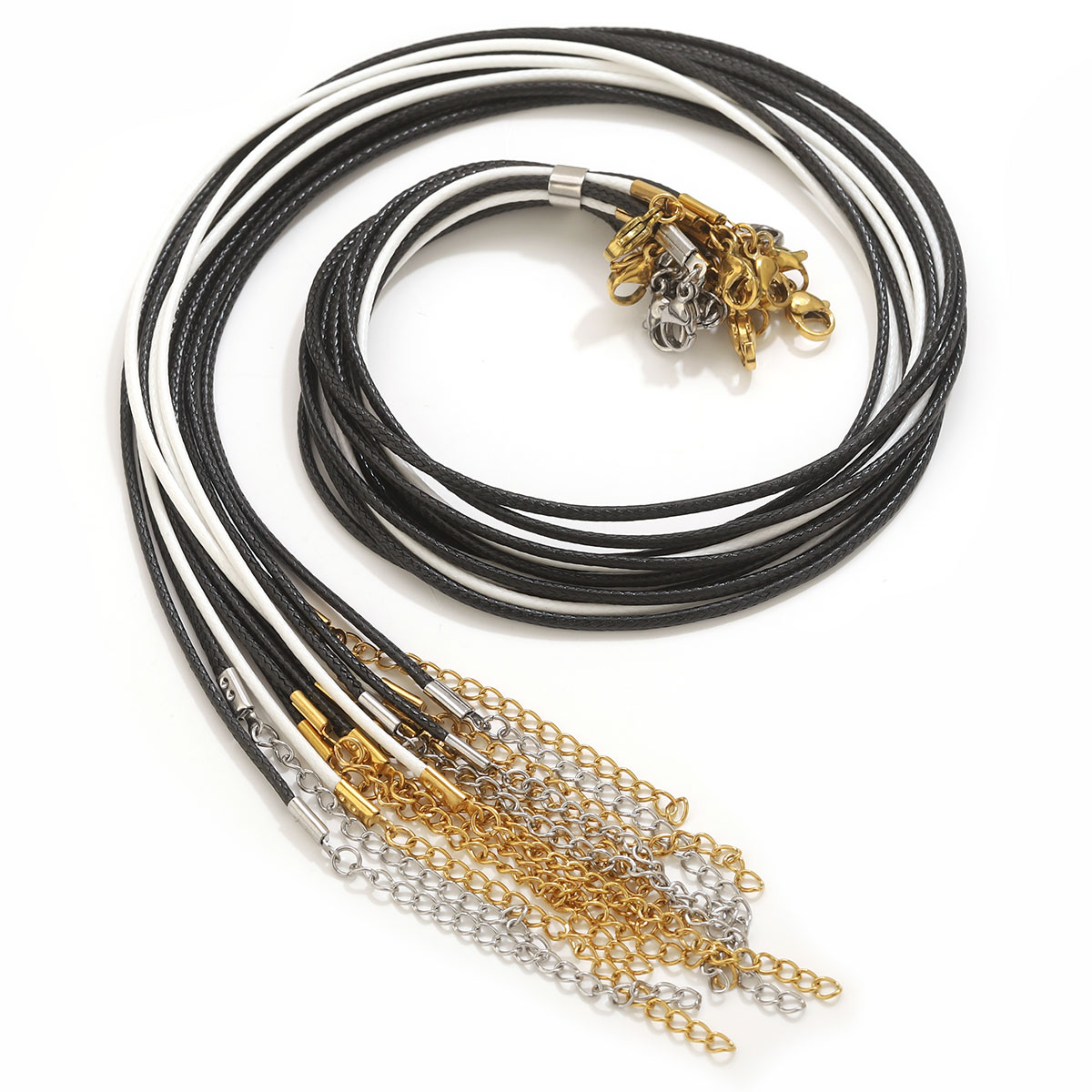 5pcs Leather Cord Necklace Wit - Patent Leather Shine 评论和价格