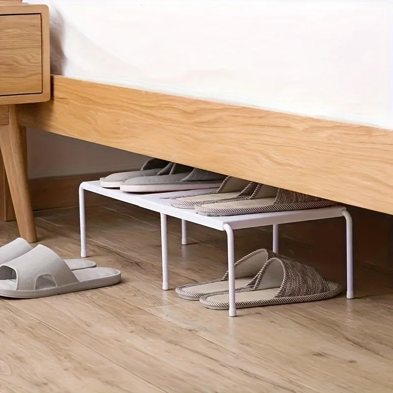 Adjustable Plastic Shoe Rack M - Sneaker Care White 评论和价格