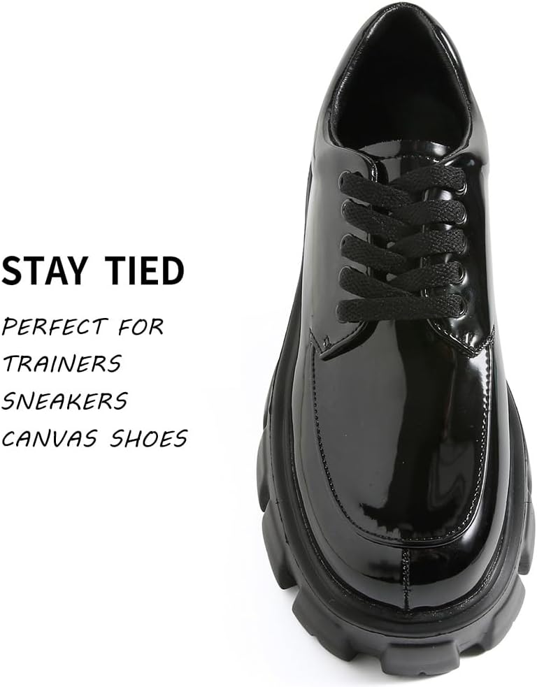 Flat Trainers Shoelace, 8mm Wi - Lace Replacement Flat 评论和价格