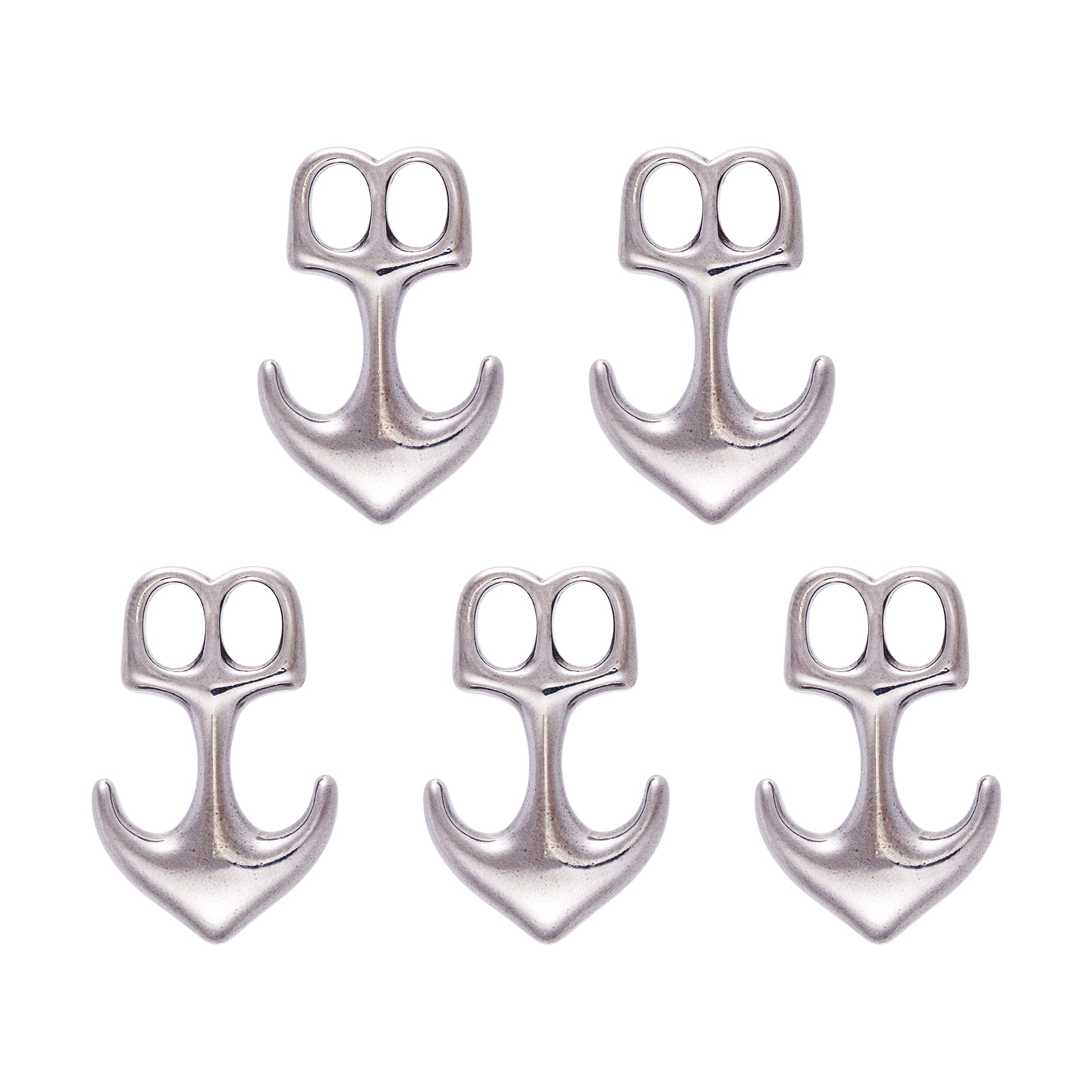 5pcs Anchor Hook Clasps 304 St - Patent Leather Shine 评论和价格