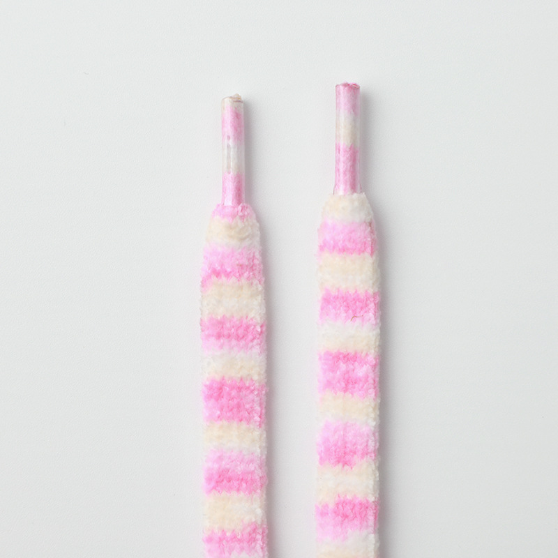 Colorful Striped Flat Plush Sh - Lace Replacement Flat 评论和价格