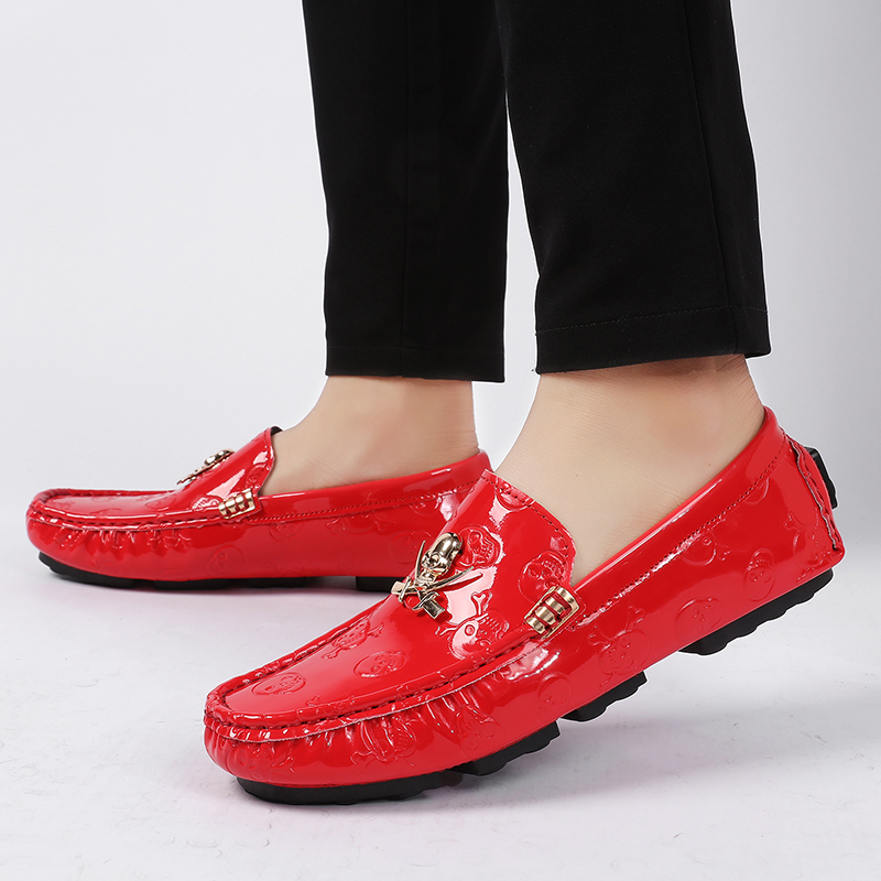 Men Quality Shoes Shine Skull  - Patent Leather Shine 评论和价格