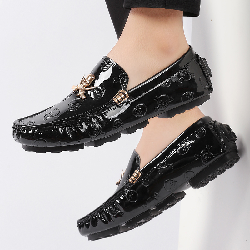 Men Quality Shoes Shine Skull  - Patent Leather Shine 评论和价格